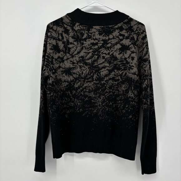 Athleta Merino Wool Sweater Size XS Black and Brown Crew Neck Pullover Fall - Picture 2 of 10